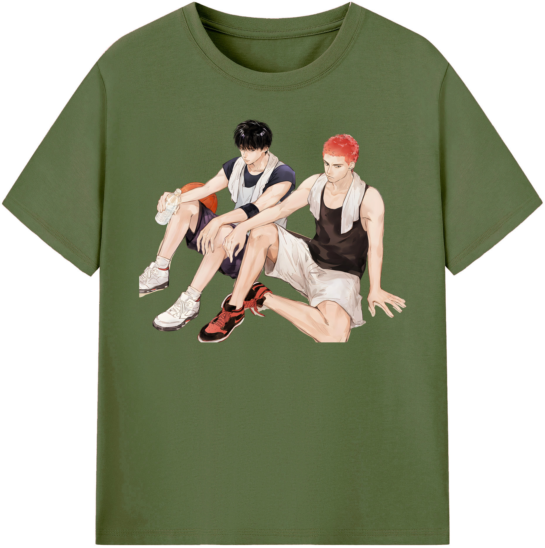 SLAM DUNK／スラムダンク 綿100％半袖Tシャツ（フロントプリント）